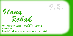 ilona rebak business card